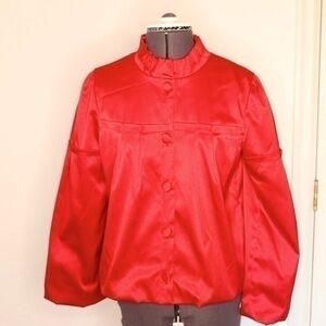 Apostrophe jacket small red jacket shiny